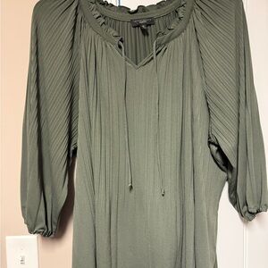 Investments Olive Pleated Top